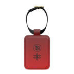 S.G. RED GRADIENT LEATHER LUGGAGE TAG