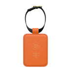 S.G. ORANGE LEATHER LUGGAGE TAG