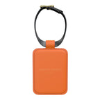 S.G. ORANGE LEATHER LUGGAGE TAG