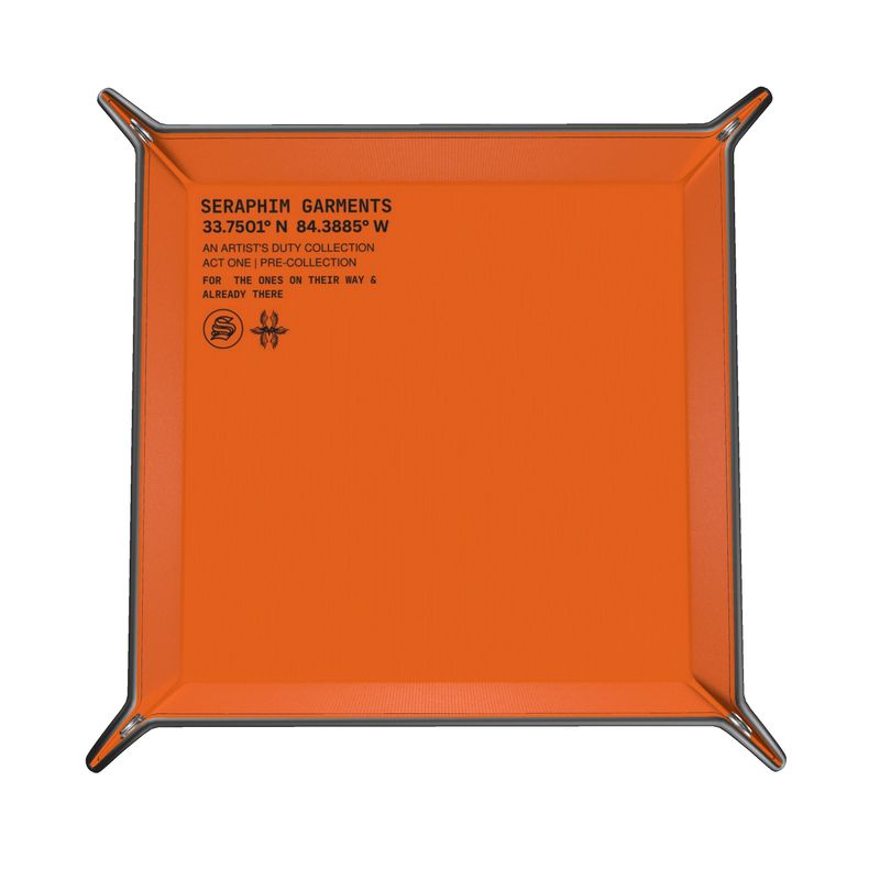 Orange Leather Trinket Tray