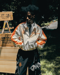 THE WORKS WHITE BOMBER