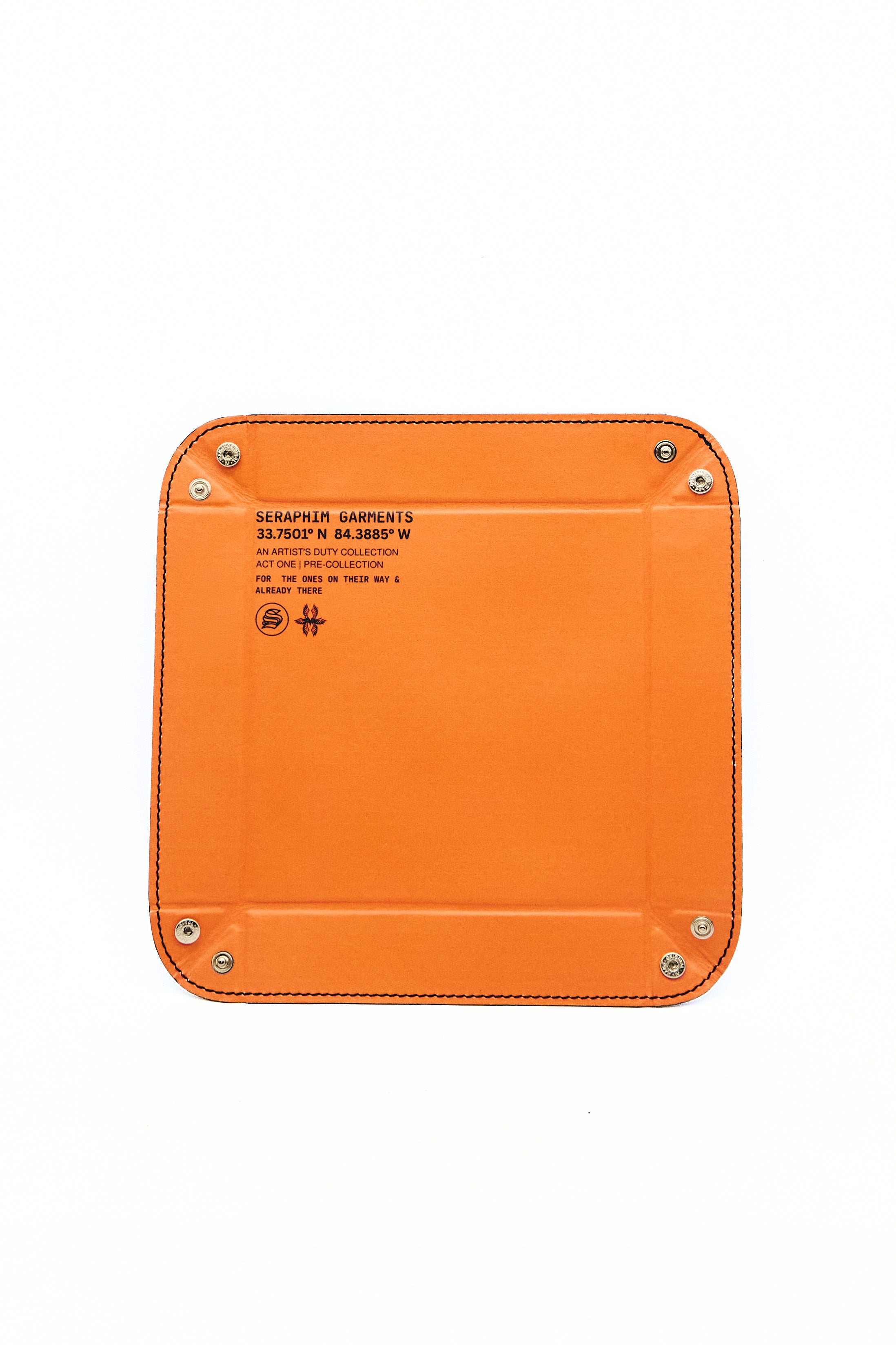 Orange Leather Trinket Tray