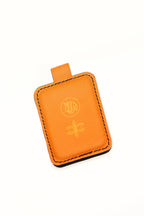 S.G. ORANGE LEATHER LUGGAGE TAG
