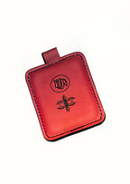 S.G. RED GRADIENT LEATHER LUGGAGE TAG